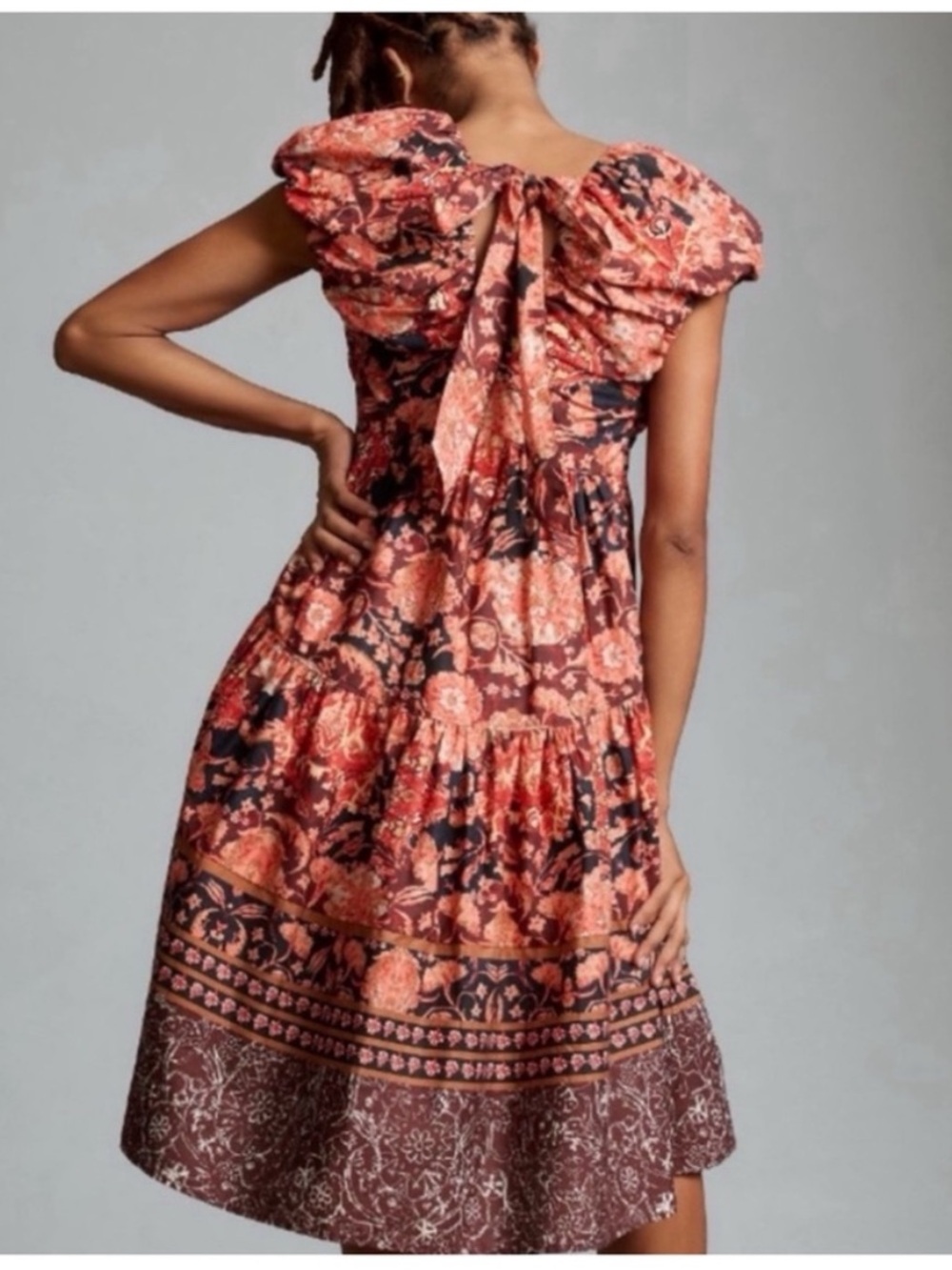 NWT Anthropologie Printed Floral Summer Babydoll  Dress, size 8 - Picture 7 of 16
